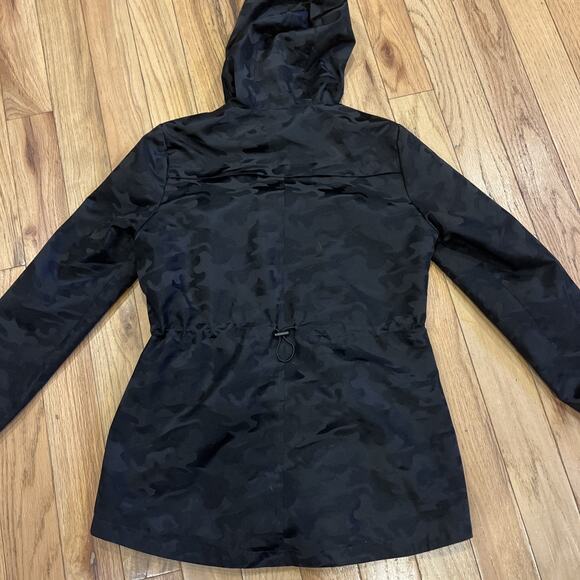 Michael Kors Black Camouflage Women’s Jacket Full Zip Button Snap Pockets Small - Picture 11 of 11